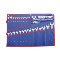 KING TONY 26-piece Combination Wrench Set, 6-32 mm (pack of 1), in Terylene Pouch