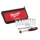 MILWAUKEE TRADESMAN 3/8" Chrome Socket Set with Ratchet, (12 pcs) in Knit Pouch