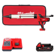 Пістолет для герметиків акумуляторний MILWAUKEE, C18 PCG/600T-201B, 600мл (зарядний пристрій М12-18 С, 1 акумулятор М18 В 2Аг,