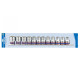 Socket Set 1/2", 6-point, 10-24 mm, 12 pcs on rail
