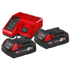 Енергокомплект Li-Ion MILWAUKEE, M18 NRG-202 (зарядний пристрій М12-18С, 2 акумулятори М18 В2 2 Аг)