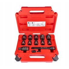 Набор головок ударных ShW 1/2'' SKT MILWAUKEE, (10,12,13,14,15,17,19,21,22, 24 ) (13шт)