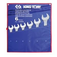 KING TONY 6-piece Combination Wrench Set 34 - 50 mm in Terylene Pouch