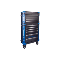 Heavy-duty rolling tool cabinet, 6+4 shelves