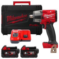 Гайковерт аккумуляторный бесщёточный MILWAUKEE 1/2" (881 Нм) M18 FMTIW2F12-502X,с кольцом