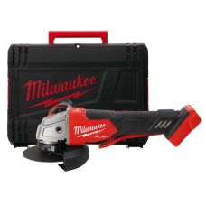 Шліфмашина кутова акумуляторна MILWAUKEE, M18 FSAGV125XPDB-0X, діаметр 125мм(захистний кожух, антивібраційна бічна рукоять, ключ