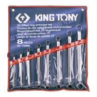 8-piece open-end wrench set in a terylene pouch