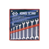 Open-end wrenches (set of 8) in a terylene pouch