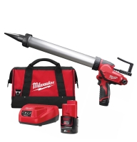 Клейовий пістолет MILWAUKEE M12 PCG/600A-201B 4933441670 (+ заряд. пристрій, 1 акум., в сумці для інструментів)