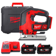 Пила лобзиковая аккумуляторная MILWAUKEE, M18 BJS-402C (ЗУ, 2х4Ач, кейс)