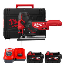 Лобзик акумуляторний MILWAUKEE, M18 FBJS-502Х (зарядний пристрій М12-18 FС, 2 акумулятори М18 В5 5Аг, аксесуари, HDкейс)