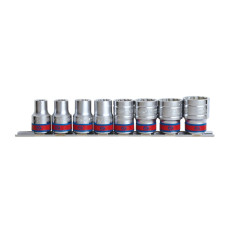 Набір торцевих головок 1/2", шестигранні, 3/8"-7/8", 8 одиниць на планці