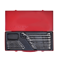 Combination Wrench Set, 16 pcs, 6-24 mm, in Metal Case