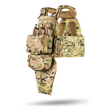 Комплект М7 PRO gen 2 15х30 з Админ подсумком под 3 АК/AR, Напашник М8, Фартук (Мультикам)