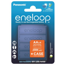 Акумулятор Panasonic Eneloop NI-MH AA 2000 мАг, 4 шт, з кейсом для зберігання