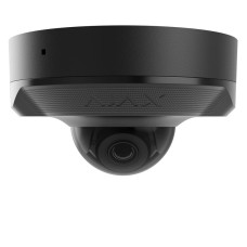 IP-Камера дротова Ajax DomeCam Mini, 5мп, 2.8мм, Poe, True WDR, IP 65, ІЧ 30м, аудіо, кут огляду 100° до 110°, міні купольна, чорна
