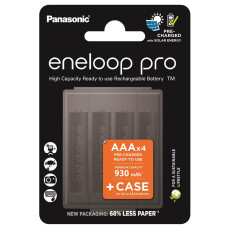 Аккумулятор Panasonic Eneloop NI-MH Pro AAA 930 4шт, с кейсом для хранения