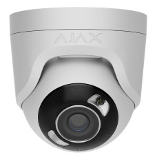 IP-Камера дротова Ajax TurretCam HL white, 5мп, 2.8мм, гібридне підсвічування IR 50м, білий Led 50м, Poe, True WDR, IP 65, ІЧ 50м, аудіо, кут огляду 100° до 110