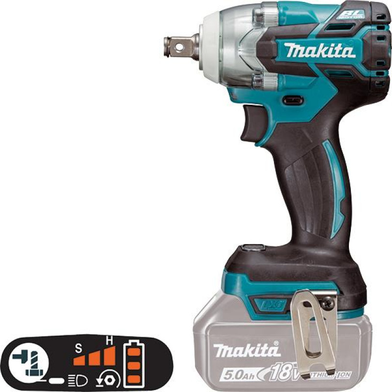 Гайковерт ударный Makita DTW 285 Z LXT 18В 280Нм 2800об/мин 1.3кг без АКБ и ЗП