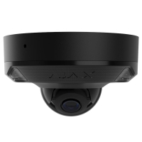 IP Camera wired Ajax DomeCam Mini HL black, 5MP, 4mm, hybrid IR illumination 15m, white LED 15m, PoE, True WDR, IP65, IR 15m, audio, viewing angle 75° to 85°