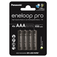 Panasonic Eneloop NI-MH Pro AAA 930 mAh Rechargeable Batteries, 4 pcs.