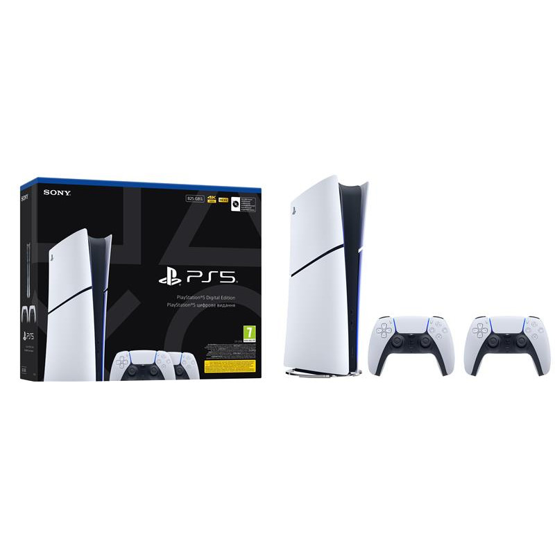 PlayStation 5 Slim Digital Edition Gaming Console (2 DualSense Gamepads)