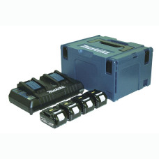 Набір акумулятора та зарядного пристрою Makita 197156-9 LXT BL1840 4х18В 4А·год ЗП DC18RD кейс Makpac 3