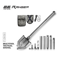 Tactical Multitool Shovel 2E Ranger Steel Gray, Disassemblable, 22-in-1, with Case, 103 cm Max, 1.6 kg