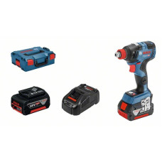 Гайковерт ударний акумуляторний Bosch Professional GDX 18V-200 З 18В АКБ 2х5А·год 200Нм 3400об/хв М6-М16 1.2кг