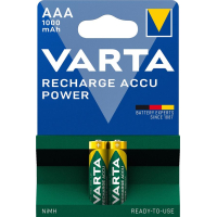 Varta NI-MH Power AAA 1000mAh Battery, 2pcs