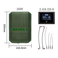 2E MAVKA II GREEN Active Antenna, 2.4/5.2/5.8GHz, 20W, N-Type, for DJI/Autel(V2)/FPV Digital