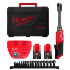 Гайковерт ударний кутовий акумуляторний Milwaukee M12 FPTR-202X 12В АКБ 2х2А·год 81Нм 350об/хв +набір приладдя ЗП кейс 1.2кг