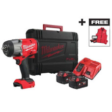 Гайковерт ударний акумуляторний Milwaukee M18 FHIWF2F12MC-502X 18В АКБ 2х5А·год 2034Нм 0-2000об/хв 1/2" ЗП M12-18FC TURBO прожектор M18 ALIS-0 жилет кейс 3.4кг