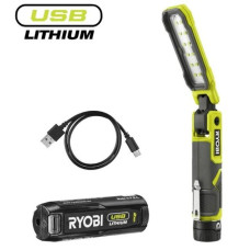 Фонарь инспекционный аккумуляторный Ryobi USB Lithium RLI4-120G, 4В, 2А·час, 650лм, 3 функции освещения, магнит, зажим