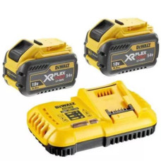 Набір акумулятора та зарядного пристрою DeWalt XR 18В/54В акб 2х9А·год 8А 0.65кг