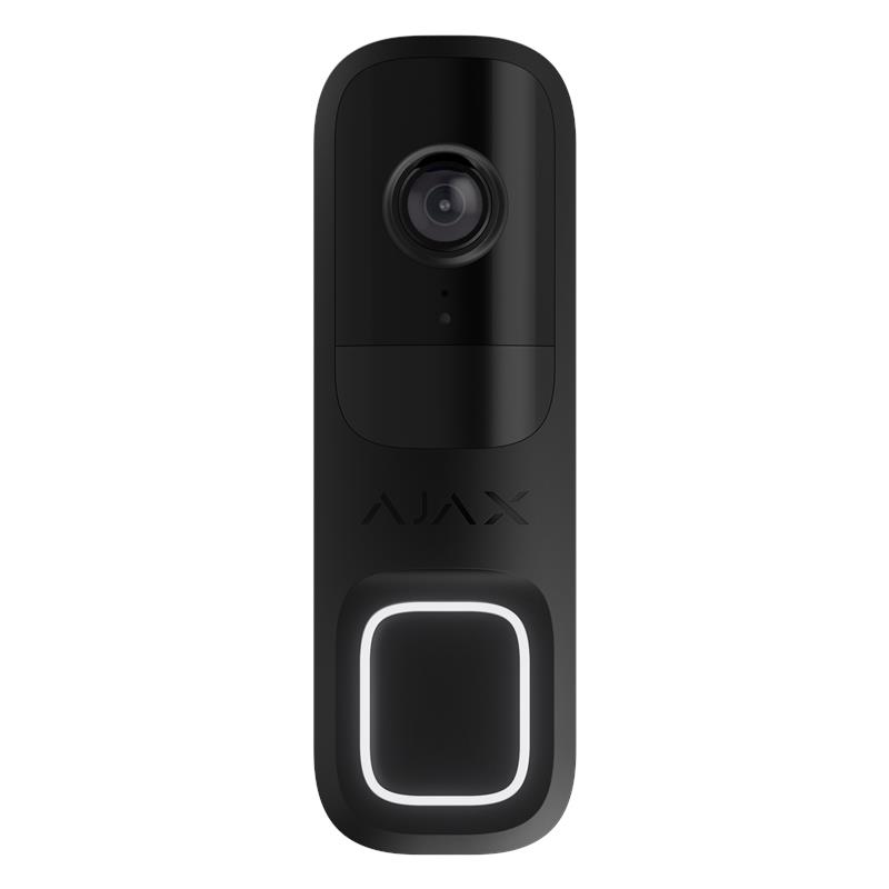 Ajax Doorbell video call, universal installation, 4 MP, 155° vertical 90° horizontal, IR 6m, motion detection range 4m, AI, Wi-Fi, b/w