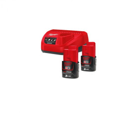 Набір акумулятора та зарядного пристрою Milwaukee NRG-302 12В 2х3А·год Redlithium M12 ЗП С12C