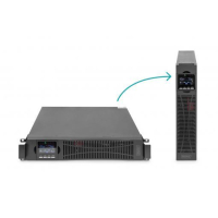 Источник бесперебойного питания DIGITUS 2000VA/2000W, RTU2, LCD, RJ45, RS232, USB, 8xC13