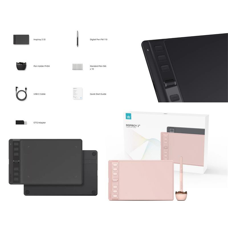 Graphic Tablet Huion 6.3"x3.9" H641P, Black