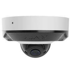 IP-Камера дротова Ajax DomeCam Mini HL white, 8мп, 2.8мм, гібридне підсвічування IR 15м, білий Led 15м, Poe, True WDR, IP 65, ІЧ 15м, аудіо, кут огляду 100° до