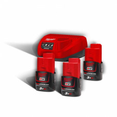 Набір акумулятора та зарядного пристрою Milwaukee NRG-303 12В 3х3А·год Redlithium M12 ЗП С12C