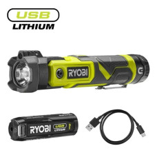 Фонарь ручной аккумуляторный Ryobi USB Lithium RLP4-120G 4В 2А·час 640лм 3 функции освещения поворотная головка магнит 0.18кг