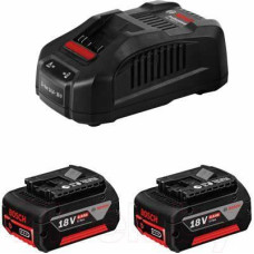 Набір акумулятора та зарядного пристрою Bosch Professional GBA 2х18В 4А·год + 2хGAL 18В-40 18В 4А·год
