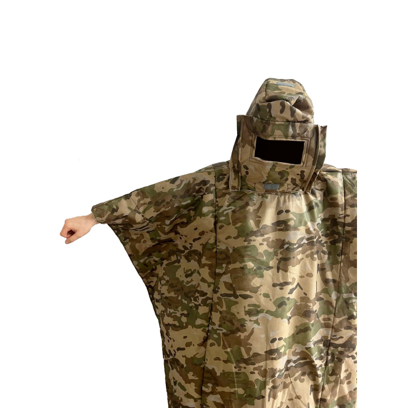 Anti-thermal poncho anti-drone tactical multicam