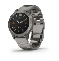 Garmin Fenix 6 Sapphire Titanium Smartwatch with Titanium Strap