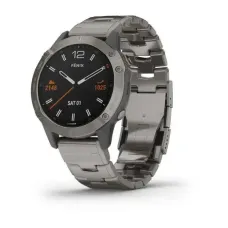 Garmin Fenix 6 Sapphire Titanium Smartwatch with Titanium Strap