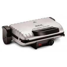 Гриль Tefal прижимной MinuteGrill 1600Вт, темп. режимов-3, съемные пластины, раскрытие на 180°, металл