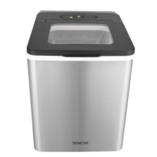 Льдогенератор бытовой Sencor SIM3400SS, 150 Вт, 12 кг/сутки, объем 1.8л, приготовление за 7 мин, 2 размера льда, серый