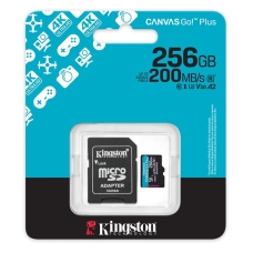 Карта памяти Kingston microSD 256GB C10 UHS-I U3 A2 V30 R200/W160MB/s + SD