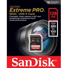Карта памяти SanDisk SD 128GB C10 UHS-II U3 R280/W100MB/s Extreme Pro V60